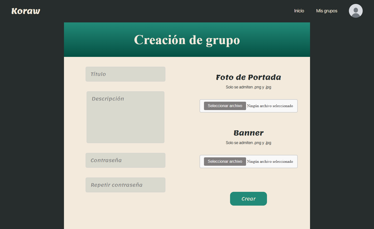 Koraw Create Group